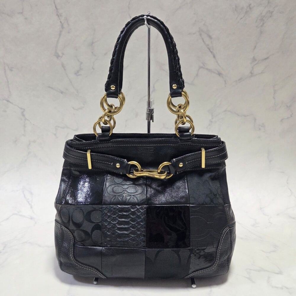 Coach Patchwork Satchel – Black